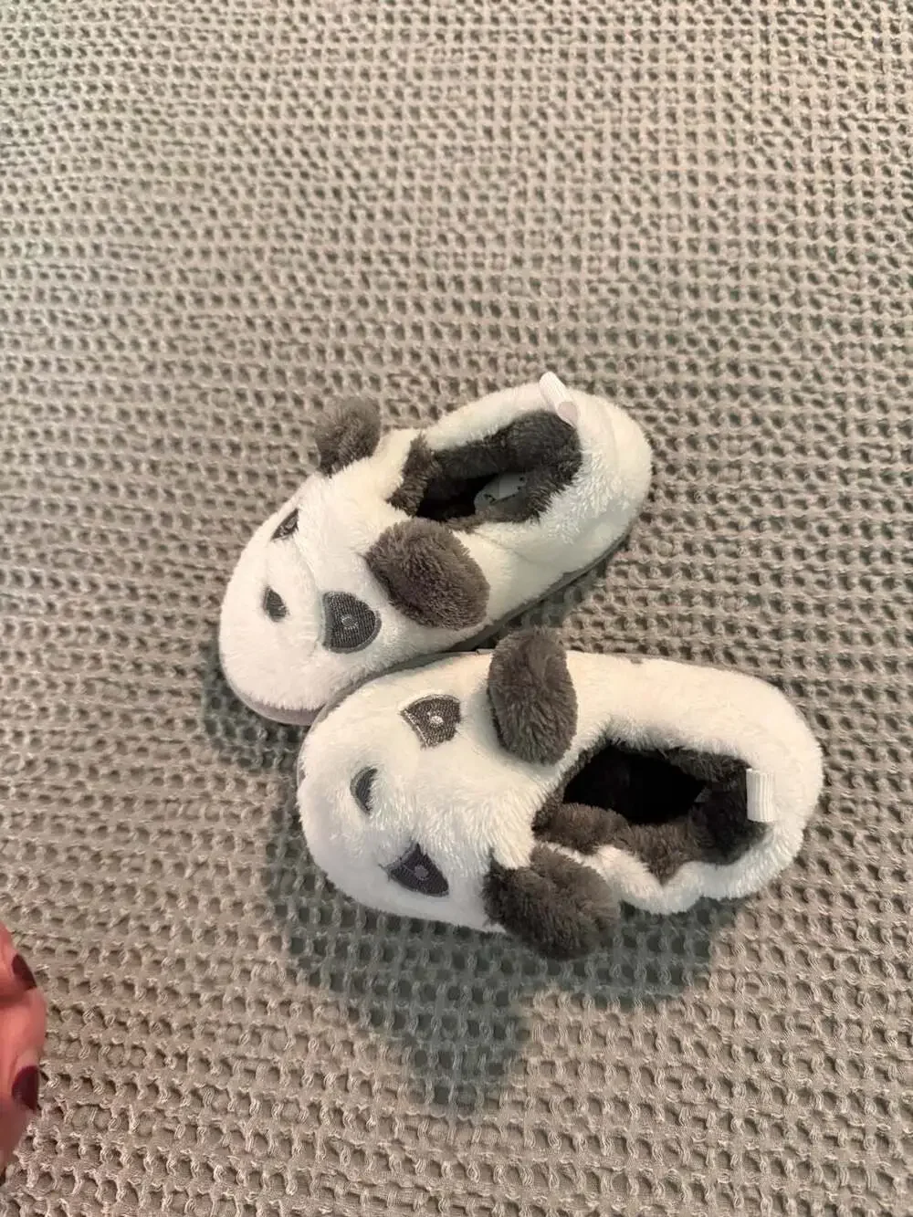 Toddler Plush Panda Slippers Fuzzy Warm Winter House Shoes Non-Skid